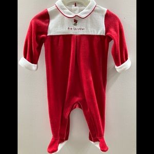 Janie and jack one piece Christmas outfit for baby boy 0-3 months